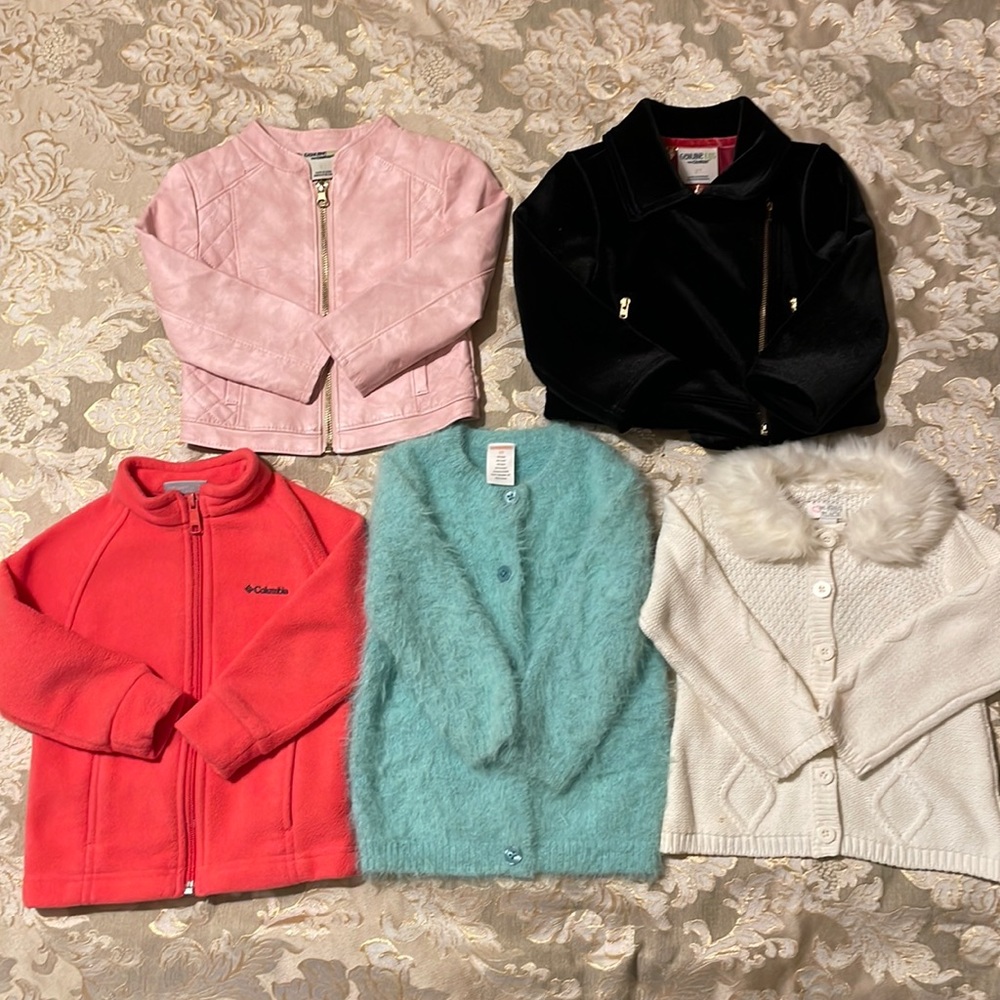Lot of 2T Baby Girl Oshkosh, Gymboree, Columbia Jacket / cardigan